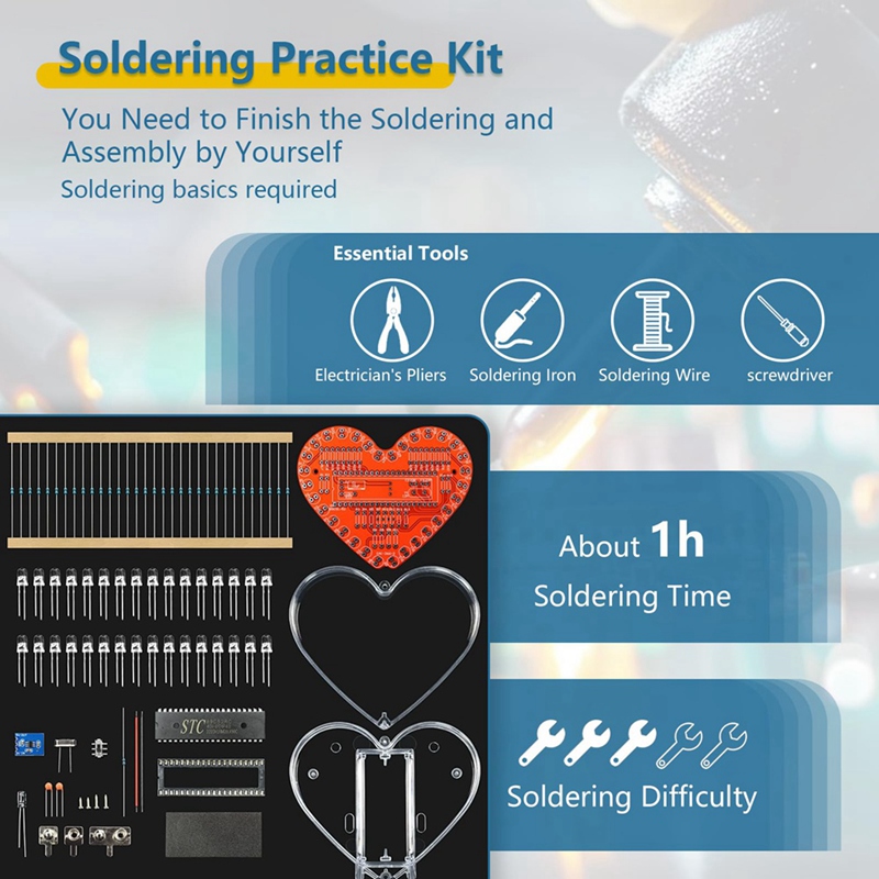 ● Soldeerpraktijkset, hartvorm - Diy Electronics Project Kit recensie en prijs